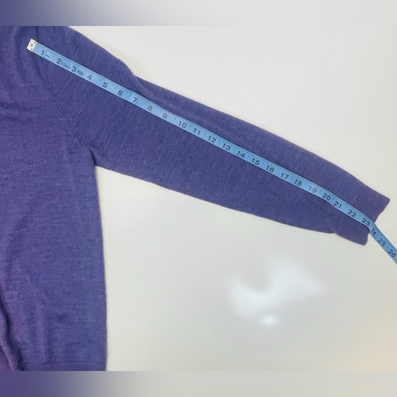 Apt 9 Sweater women’s small V Neck Wool Blend Pullover Sweatshirt Stretch purple - Picture 6 of 6